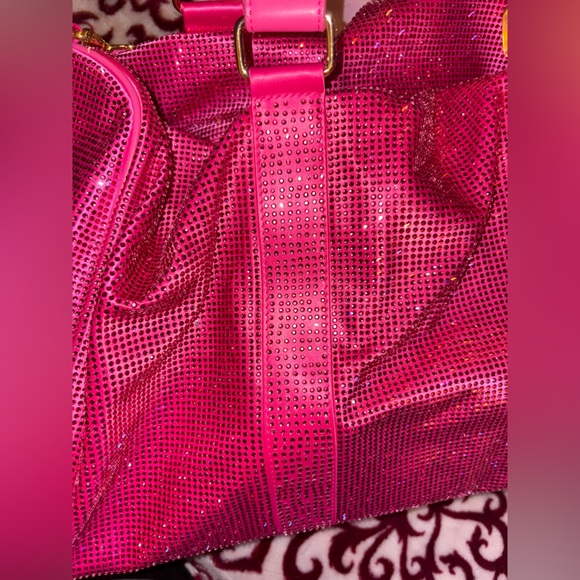 Stoney Clover Lane OOAK pink crystal duffle - Picture 2 of 7